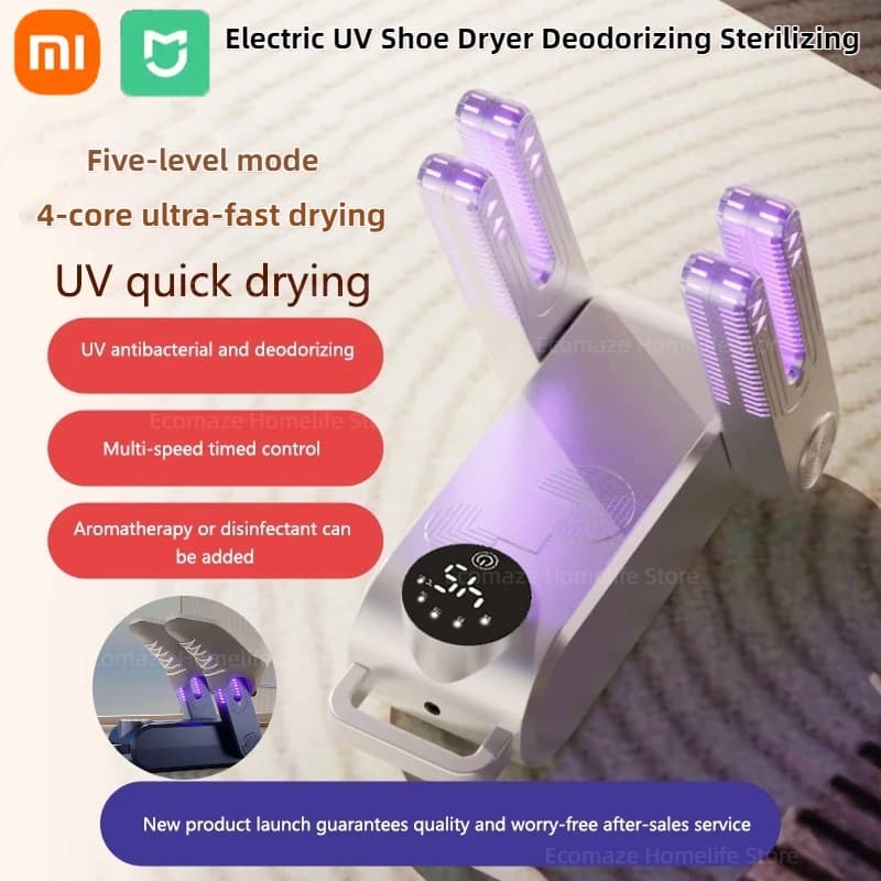 Xiaomi Electric UV Shoe Dryer Deodorizing Sterilizing Boot Deodorizer Shoe Dryer with Heating Function for Winter Outdoor Sports